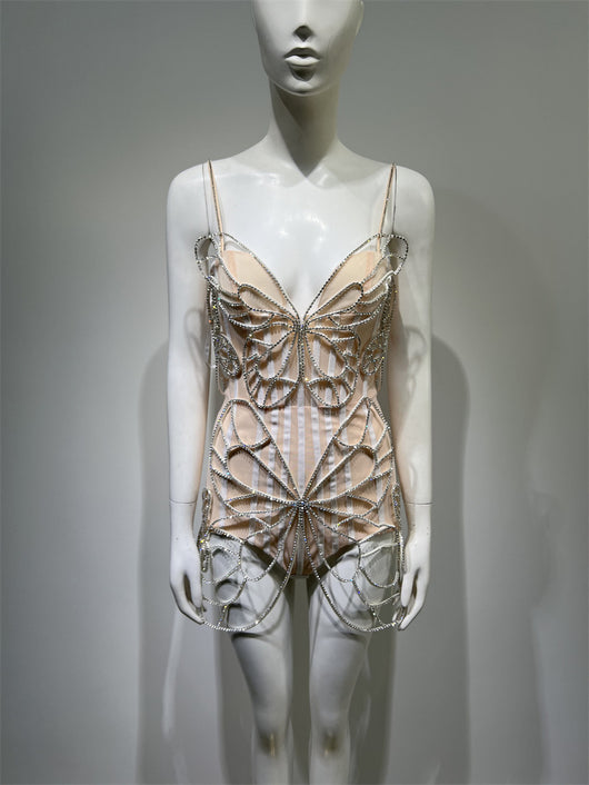 Jumpsuit de Fiesta para Mujer con Moño y Cristales Brillantes - Image 16