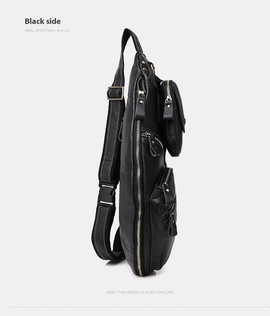 Bolsa Mensajero de Cuero Genuino Estilo Retro con Gran Capacidad para Hombre - Image 28