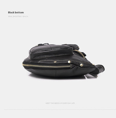 Bolsa Mensajero de Cuero Genuino Estilo Retro con Gran Capacidad para Hombre - Image 29