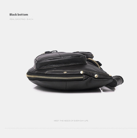 Bolsa Mensajero de Cuero Genuino Estilo Retro con Gran Capacidad para Hombre - Image 29