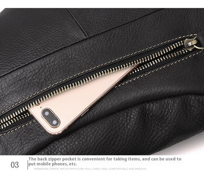 Bolsa Mensajero de Cuero Genuino Estilo Retro con Gran Capacidad para Hombre - Image 31