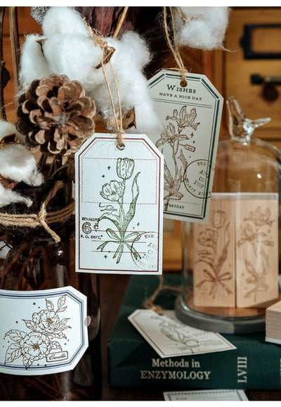 Sello de Madera Floral Retro para Cuadernos Artísticos y Proyectos DIY - Image 26