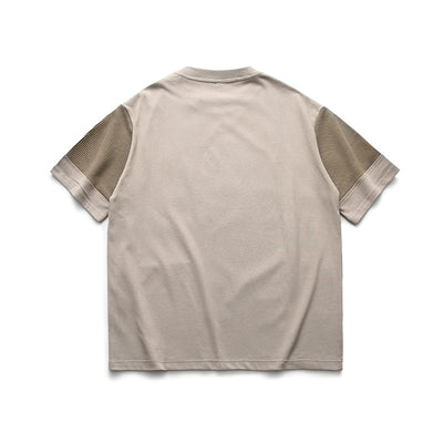 Camiseta Suelta Cuello Redondo con Costuras de Contraste para Hombre - Image 14