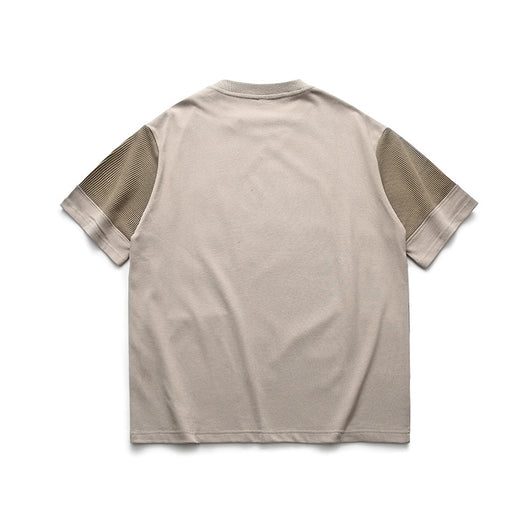 Camiseta Suelta Cuello Redondo con Costuras de Contraste para Hombre - Image 14