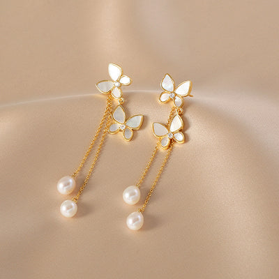 Aretes Mariposa con Borla Larga Exquisitos y Trendy - Image 18