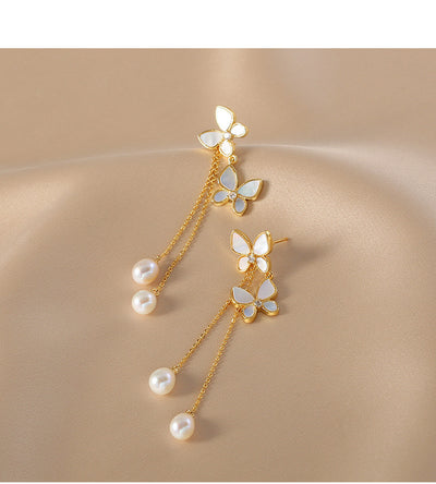 Aretes Mariposa con Borla Larga Exquisitos y Trendy - Image 20