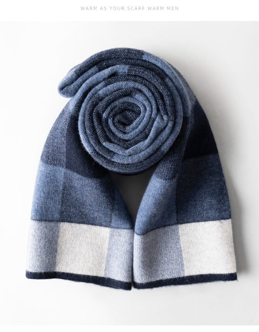 Bufanda Cuadros para Hombre Reversible - Abrigo Invierno Doble Cara - Image 49