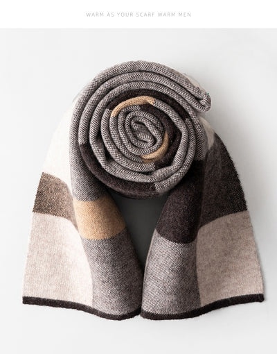 Bufanda Cuadros para Hombre Reversible - Abrigo Invierno Doble Cara - Image 52