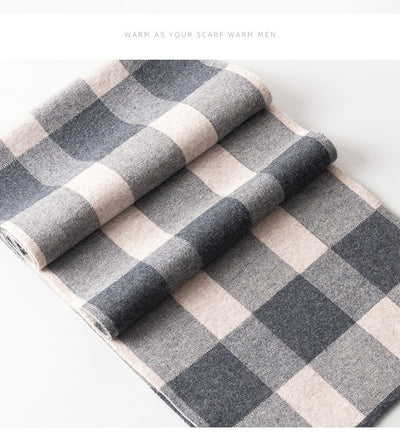 Bufanda Cuadros para Hombre Reversible - Abrigo Invierno Doble Cara - Image 57