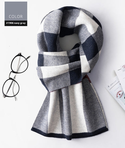 Bufanda Cuadros para Hombre Reversible - Abrigo Invierno Doble Cara - Image 59