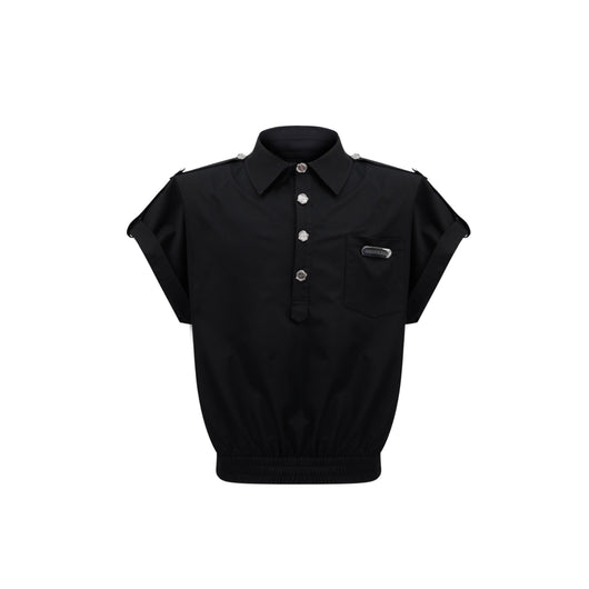 Playera Manga Corta con Diseño de Botones Cosidos - Image 18