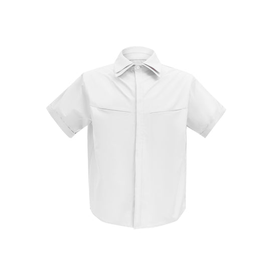 Camisa de Manga Corta con Hombros Acolchados y Pliegues - Image 18