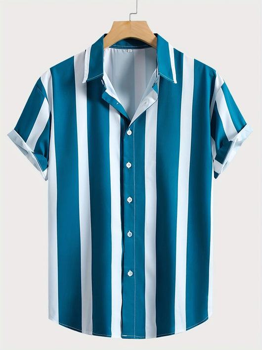 Camisa Casual de Playa con Solapa - Manga Corta para Verano - Image 16