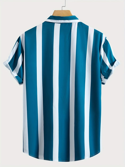 Camisa Casual de Playa con Solapa - Manga Corta para Verano - Image 22