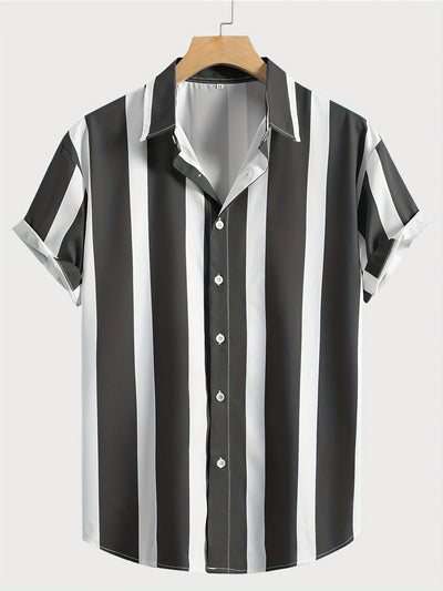 Camisa Casual de Playa con Solapa - Manga Corta para Verano - Image 24
