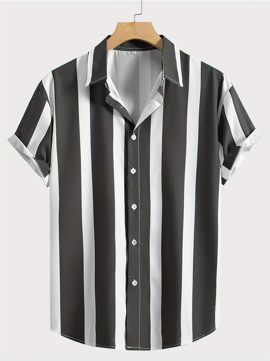 Camisa Casual de Playa con Solapa - Manga Corta para Verano - Image 24