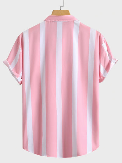 Camisa Casual de Playa con Solapa - Manga Corta para Verano - Image 26