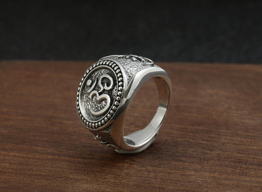 Anillo de Plata Esterlina S925 Vintage con Sánscrito Antiguo - Image 8