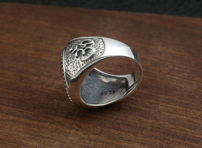 Anillo de Plata Esterlina S925 Vintage con Sánscrito Antiguo - Image 9