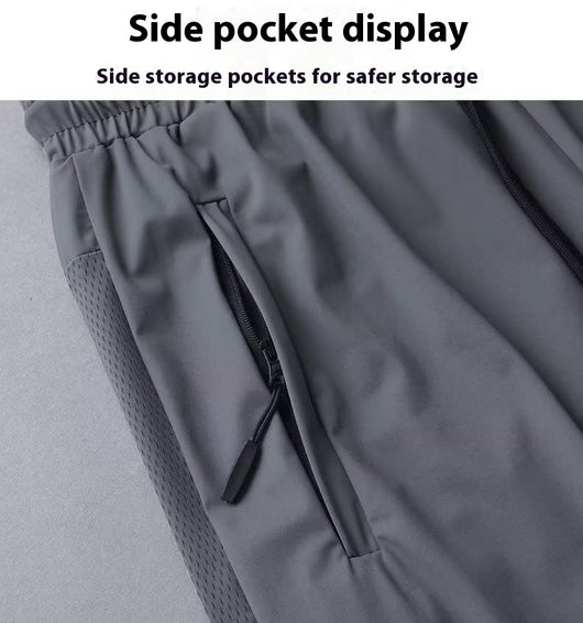 Pantalones Ice Silk Estilo Hong Kong para Hombre - Verano Ligero y Holgado - Image 28