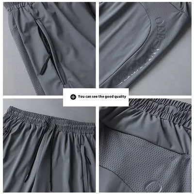 Pantalones Ice Silk Estilo Hong Kong para Hombre - Verano Ligero y Holgado - Image 29