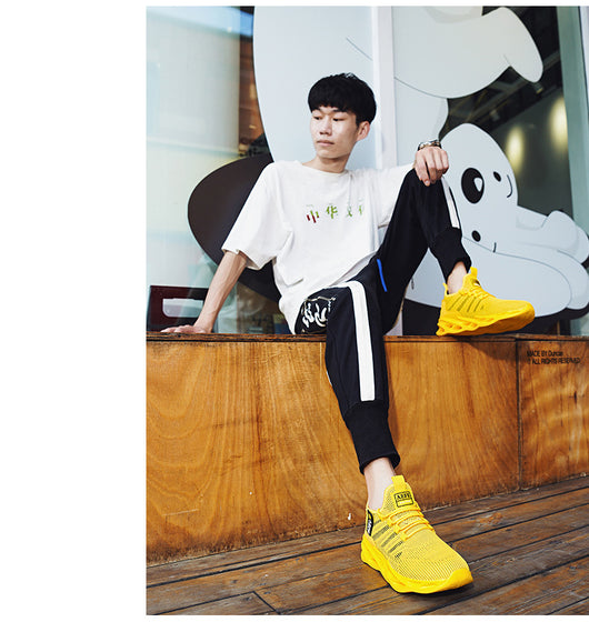 Zapatillas Deportivas Cómodas Estilo Coreano Talla Grande Hombre Malla Transpirable - Image 26