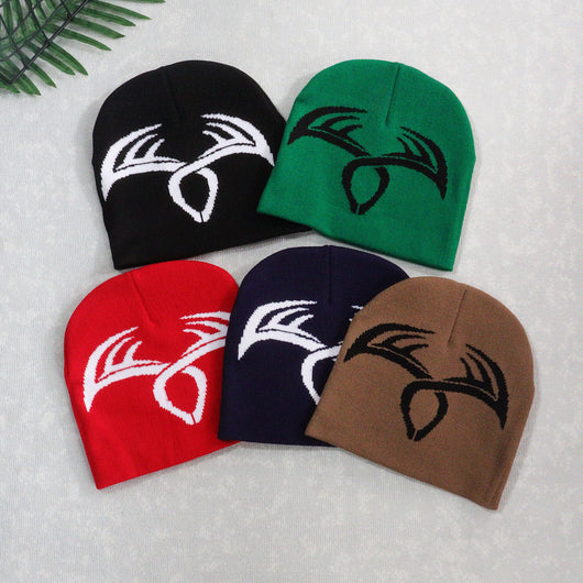 Gorro de Lana con Astas Tejido - Diseño Navideño Trendy - Image 39