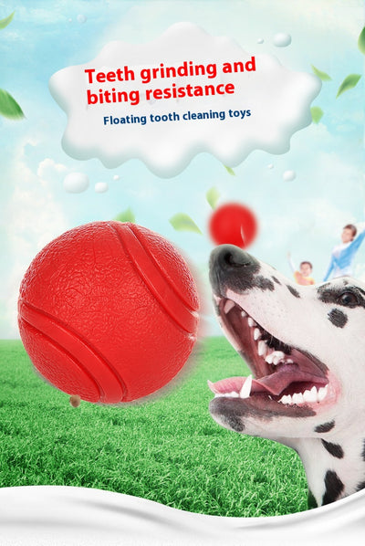 Orange rubber pet toy ball with textured surface and grooved lines, 5cm diameter, suitable for small dogs. - Image 23