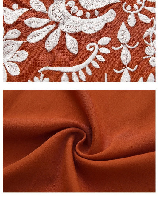 Vestido de Cuello V Bordado para Festividades - Image 24