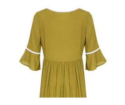Vestido de Cuello V Bordado para Festividades - Image 27