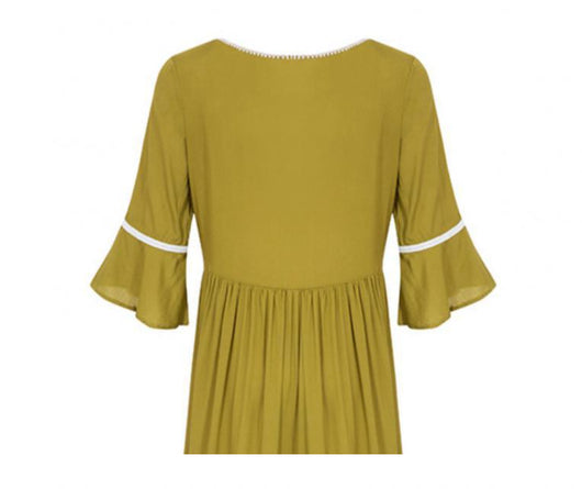 Vestido de Cuello V Bordado para Festividades - Image 27