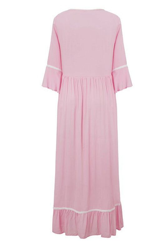 Vestido de Cuello V Bordado para Festividades - Image 30