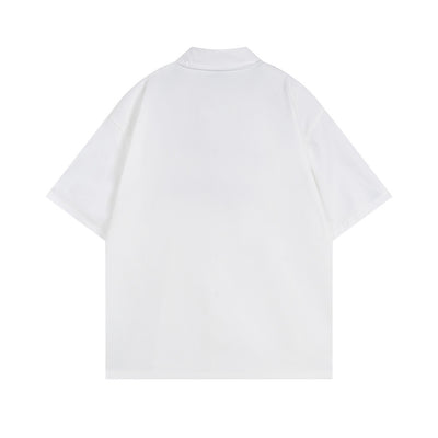 Camisa Suelta Estampado Cruz para Hombre - Perfecta para Verano - Image 26