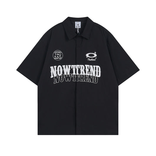 Camisa Casual de Verano con Estampado de Letras para Hombre - Image 20