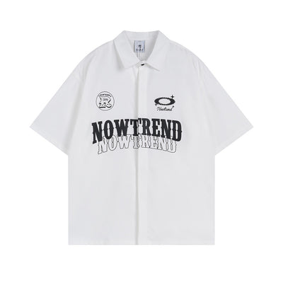 Camisa Casual de Verano con Estampado de Letras para Hombre - Image 21
