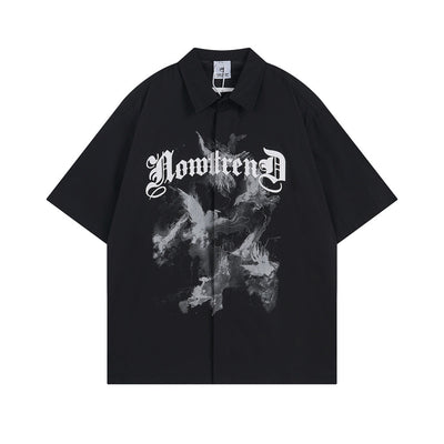 Camisa de Manga Corta con Estampado Abstracto para Hombre - Image 19