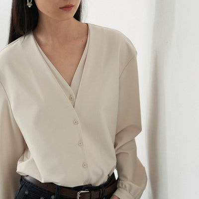 Blusa Elegante con Efecto Capas y Mangas Abullonadas - Image 10
