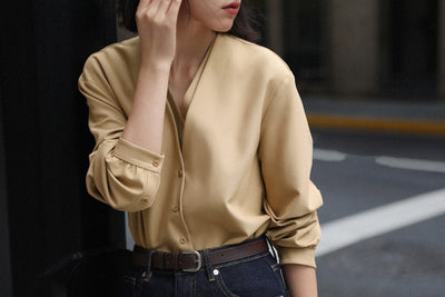Blusa Elegante con Efecto Capas y Mangas Abullonadas - Image 23