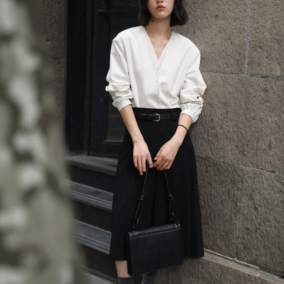 Blusa Elegante con Efecto Capas y Mangas Abullonadas - Image 28