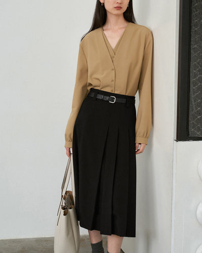 Blusa Elegante con Efecto Capas y Mangas Abullonadas - Image 32