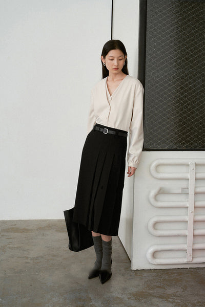 Blusa Elegante con Efecto Capas y Mangas Abullonadas - Image 33