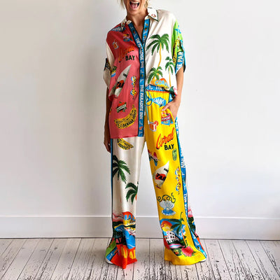 Traje Casual Dos Piezas con Estampado Suelto - Image 22