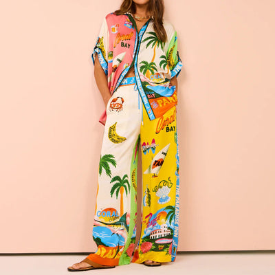 Traje Casual Dos Piezas con Estampado Suelto - Image 32