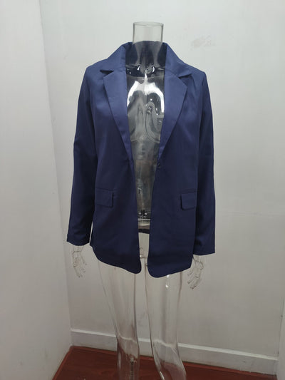 Traje Ejecutivo Mujer Cuello Solapa Manga Larga Botón Único - Image 15