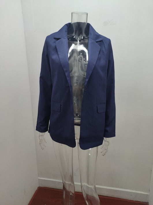 Traje Ejecutivo Mujer Cuello Solapa Manga Larga Botón Único - Image 15