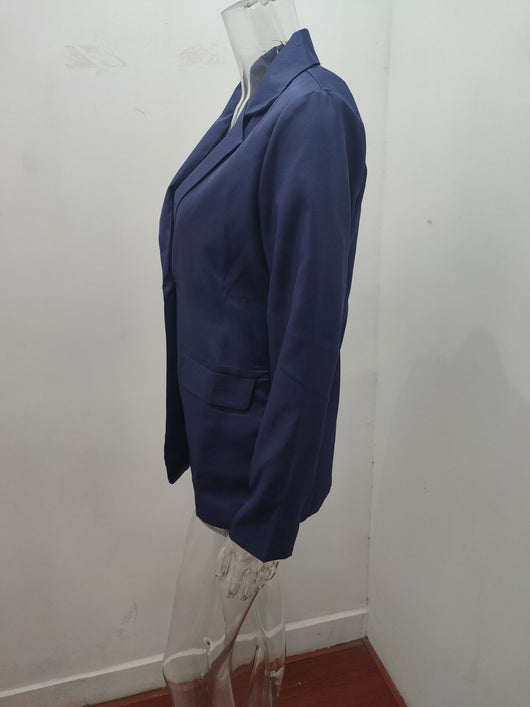 Traje Ejecutivo Mujer Cuello Solapa Manga Larga Botón Único - Image 25