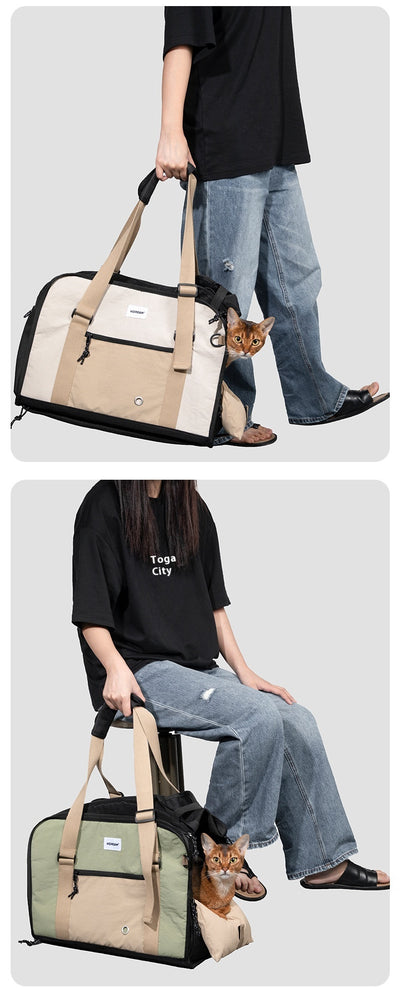 Bolsa de Lona Transpirable para Mascotas - Mochila Cruzada Portátil - Image 22