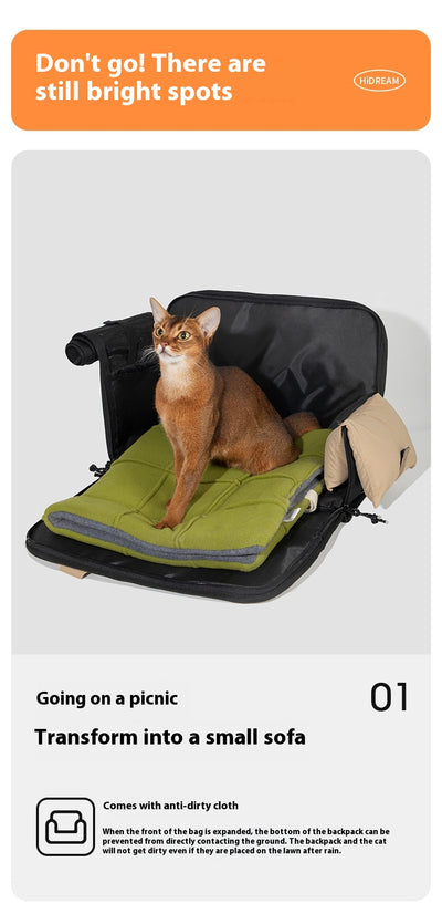 Bolsa de Lona Transpirable para Mascotas - Mochila Cruzada Portátil - Image 30