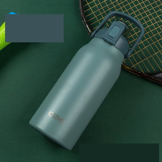 Botella Deportiva de Acero Inoxidable con Pajita Reutilizable para Mujer - Image 9