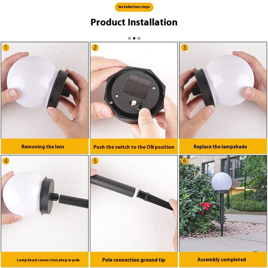 Lámpara Solar Esférica para Jardín con Enchufe - Image 11